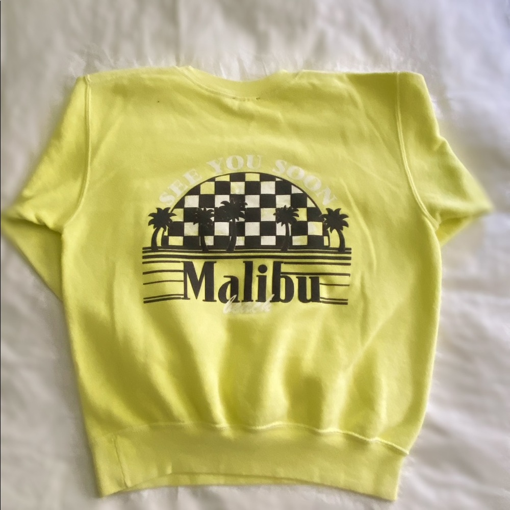 malibu lime cropped sweatshirt
